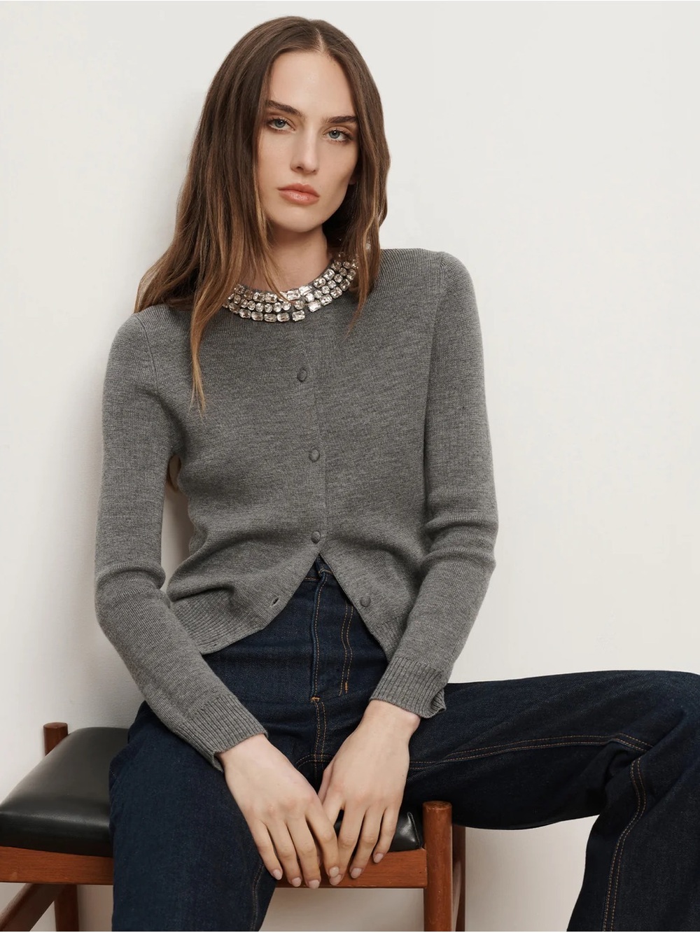Veronica Beard 🩶 Daro Embellished Cardigan - Picture 7 of 11
